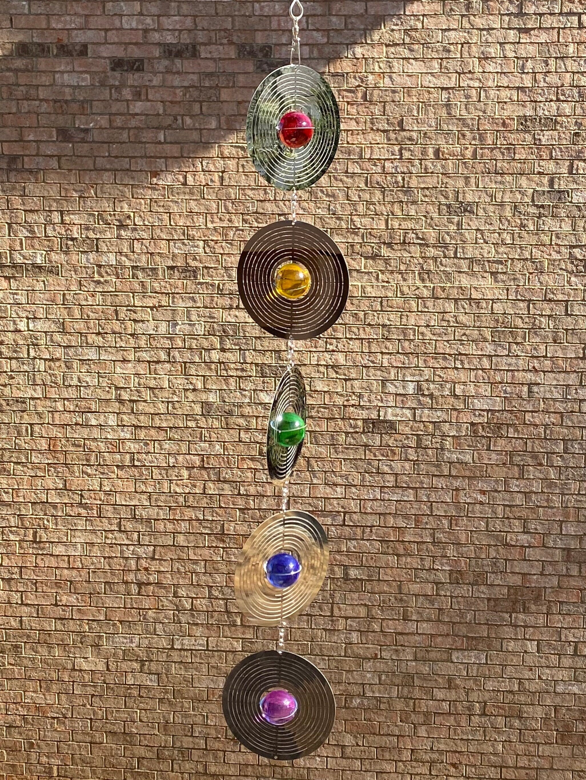 28" Crystal Wind Chimes: Colorful Outdoor Harmony - Image 3