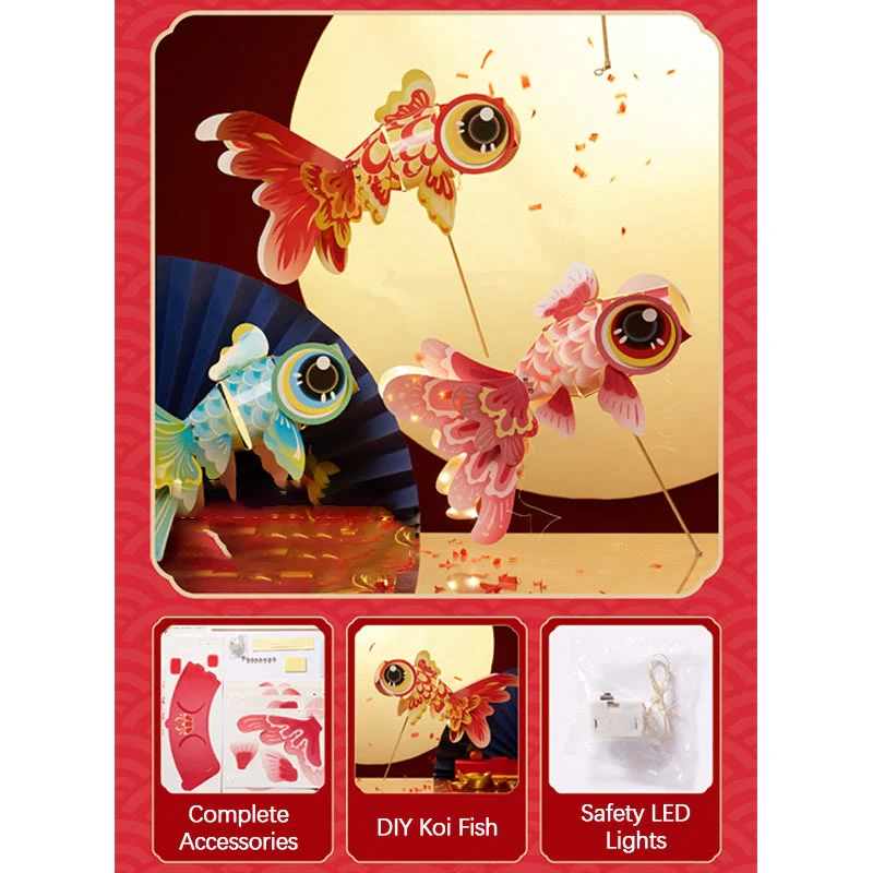 DIY Fortune Koi Fish Paper Lantern | Mid-Autumn Festival Decoration - Image 11