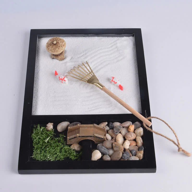 Koi Fish Zen Garden Decoration | Small Bridge for Calm - Image 2