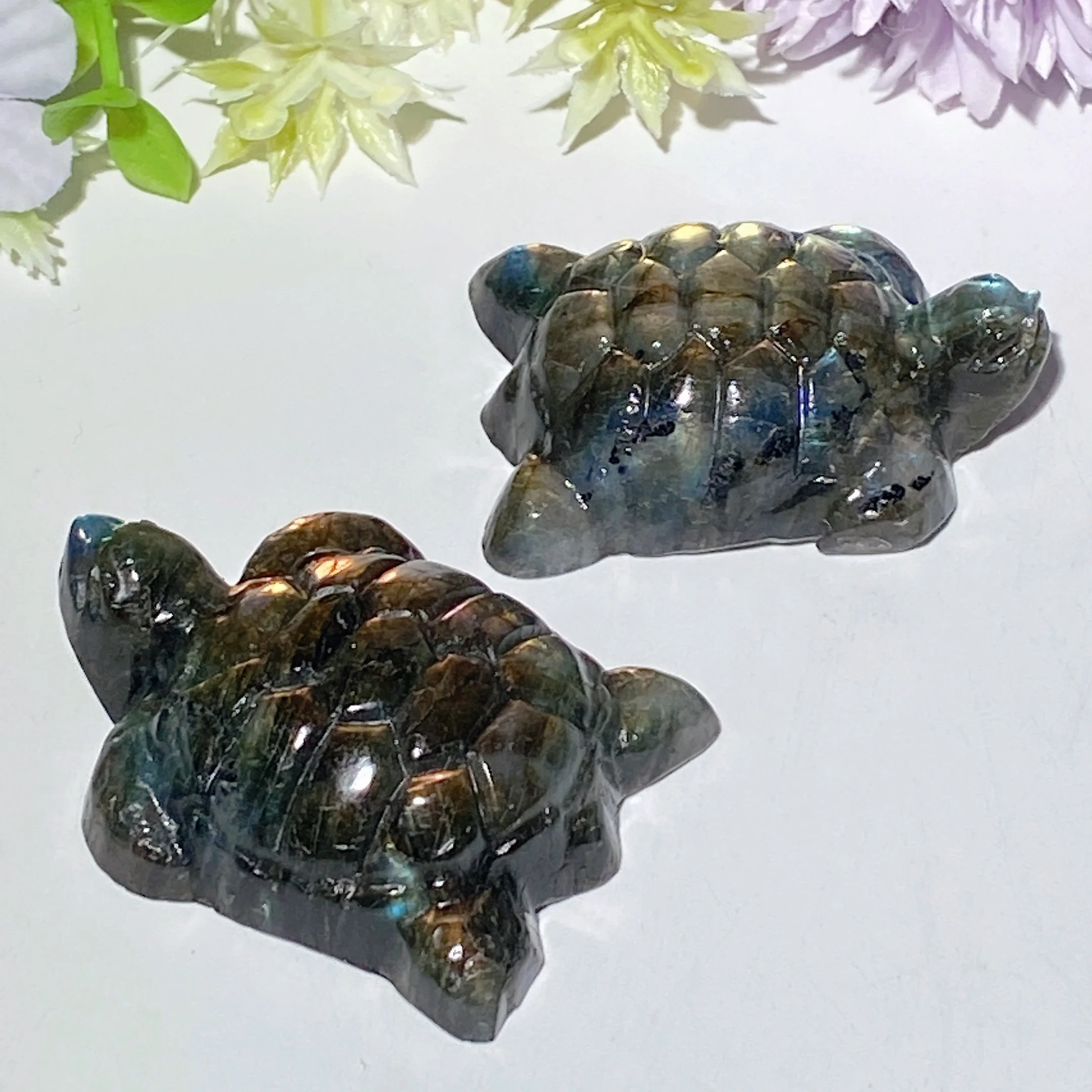 2.0 inch Labradorite Crystal Turtle Figurine for Healing - Image 3