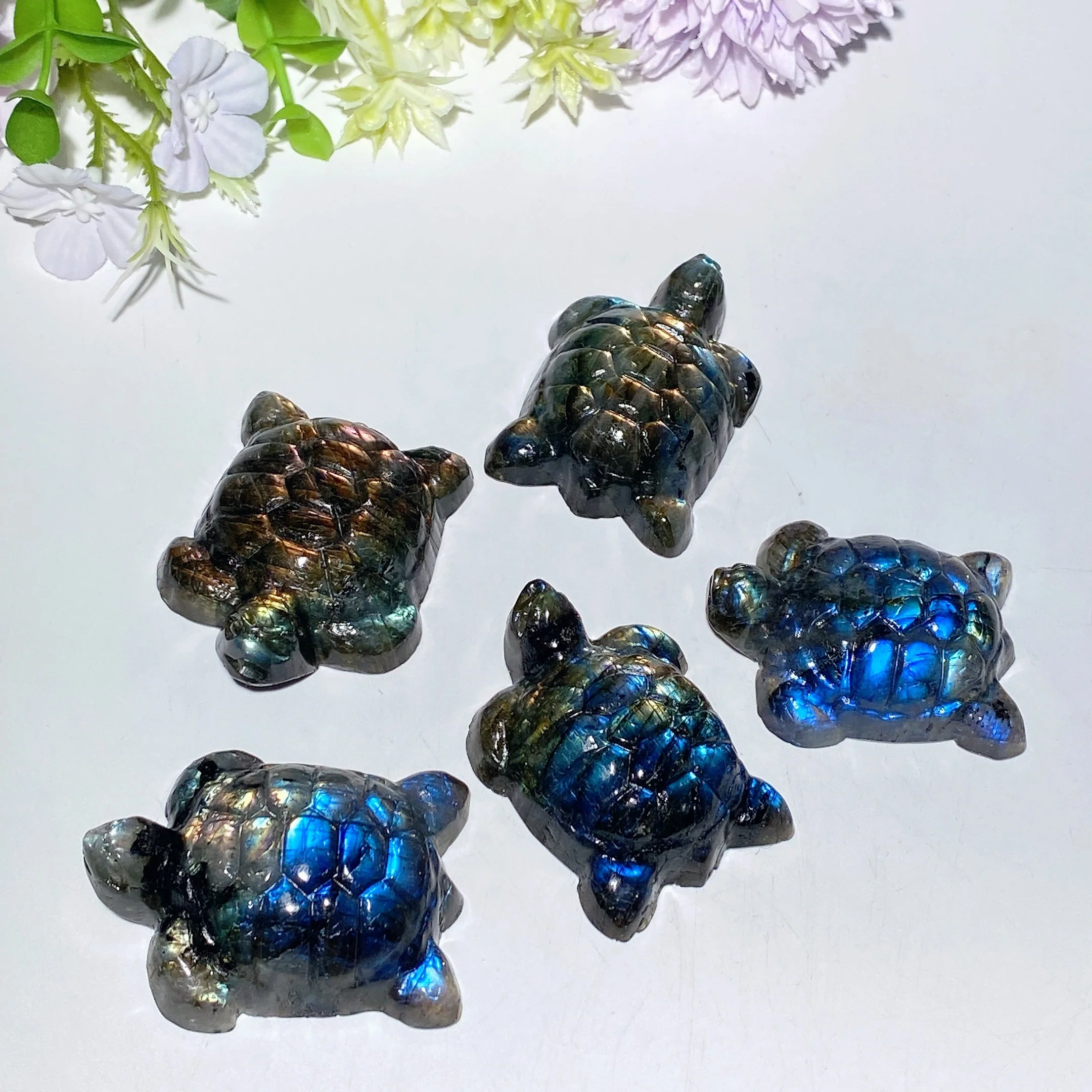 2.0 inch Labradorite Crystal Turtle Figurine for Healing - Image 4