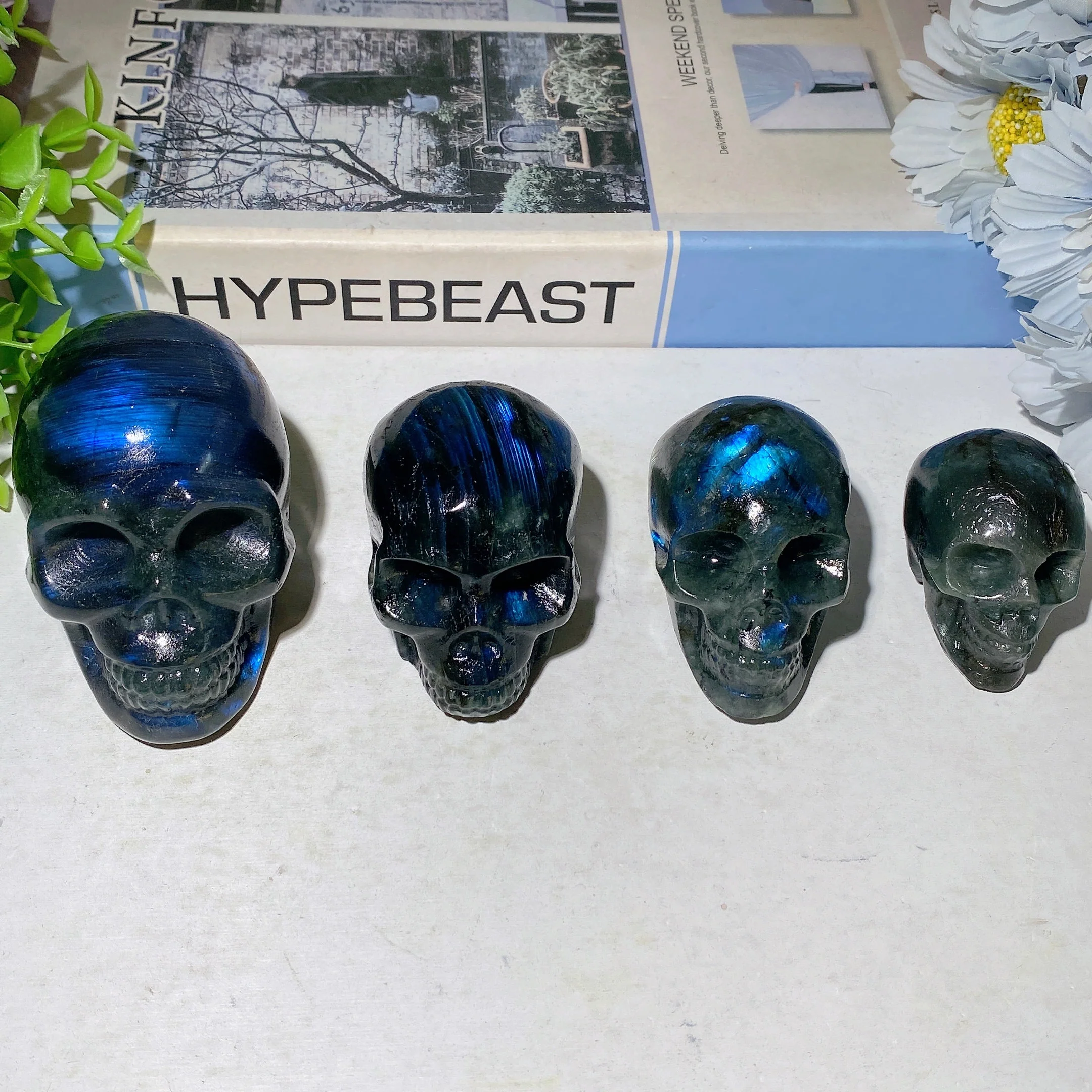 3.0 inch Labradorite Crystal Skull Carving for Healing - Image 2