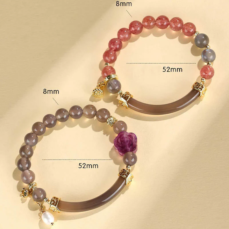 52mm Labradorite Fluorite Pearl Cuff Bracelet for Spiritual Balance - Image 5