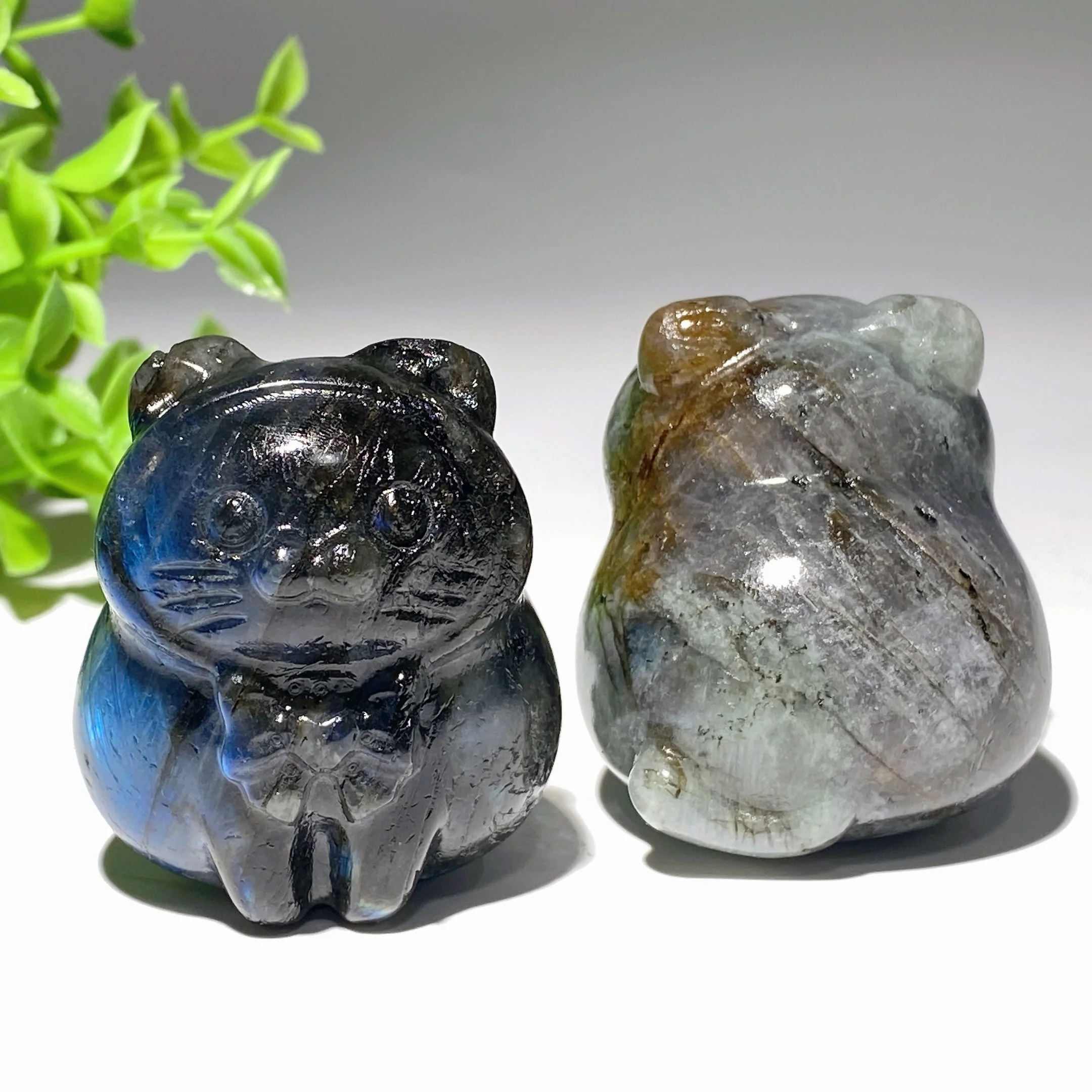 Labradorite Cat Carving 2-inch Crystal Figurine - Image 3