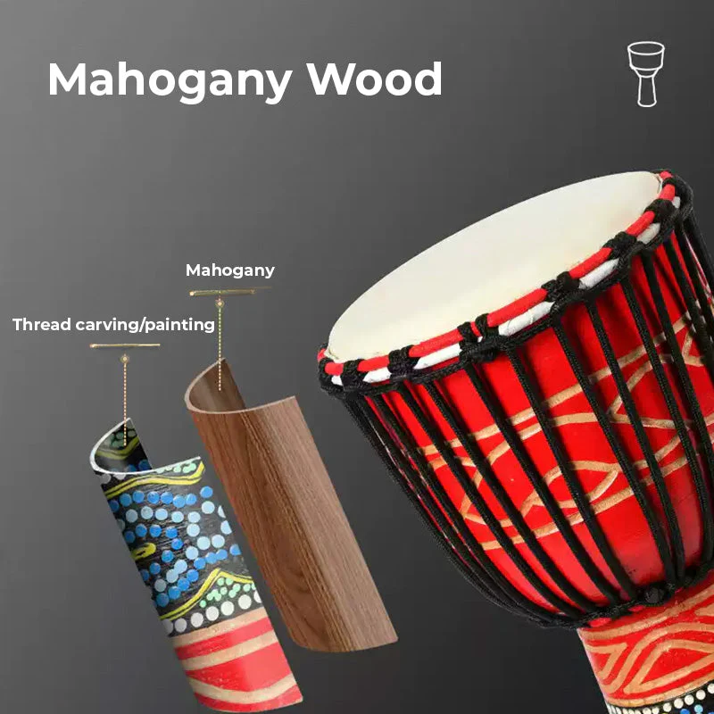 Djembe Hand Drum - 12" Blue African Percussion - Image 3