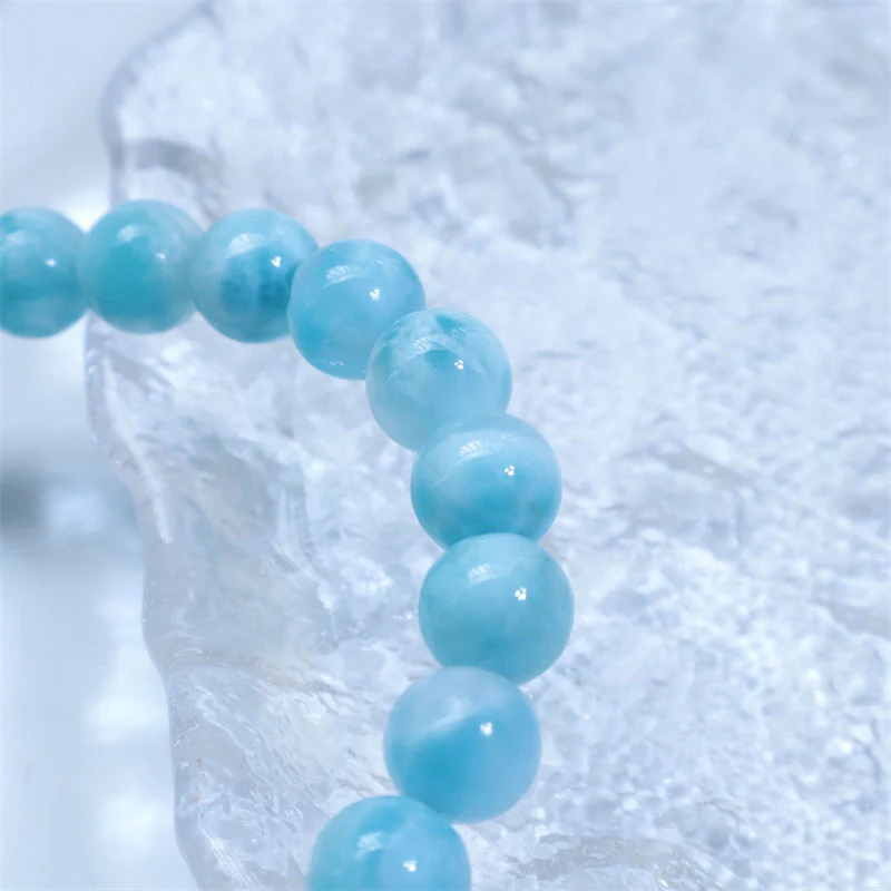 Larimar Wisdom Confidence Bracelet 8mm Natural Stone - Image 14