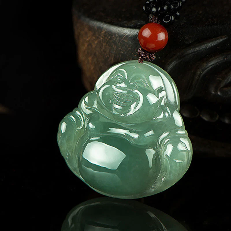 Laughing Buddha Jade Necklace Pendant | Abundance & Luck - Image 4