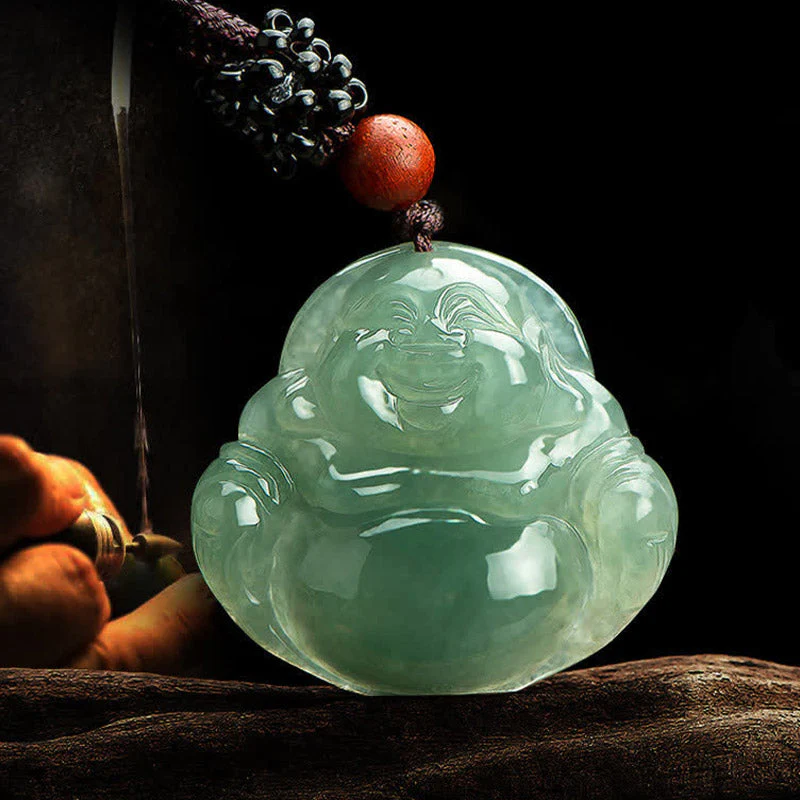 Laughing Buddha Jade Necklace Pendant | Abundance & Luck - Image 5