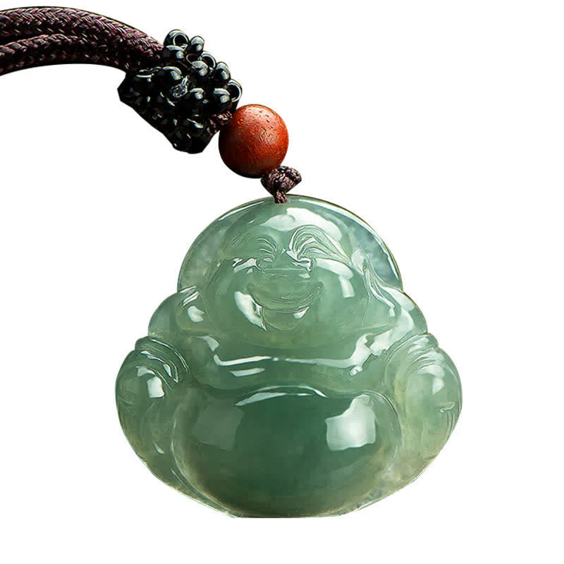 Laughing Buddha Jade Necklace Pendant | Abundance & Luck - Image 8