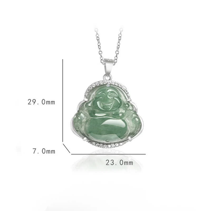 Laughing Buddha Jade Necklace for Luck and Prosperity | Healing Sounds - Image 8