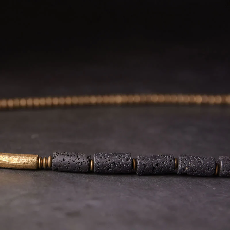 6mm Lava Rock Copper Multi-turn Wrap Spiritual Bracelet - Image 10
