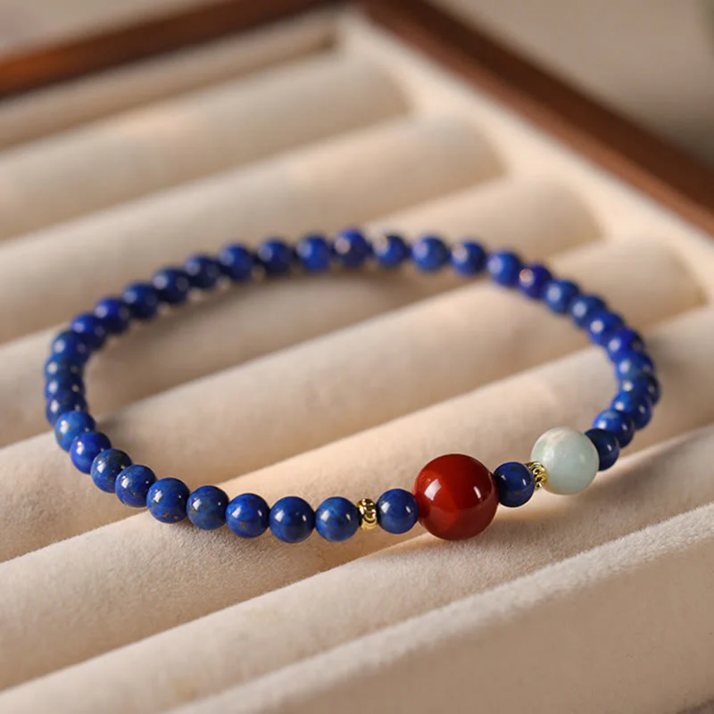 4mm Lazurite Bracelet for Meditation and Serenity - Image 3