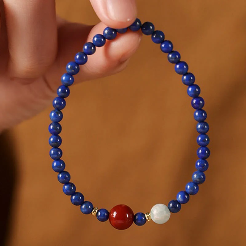 4mm Lazurite Bracelet for Meditation and Serenity - Image 6