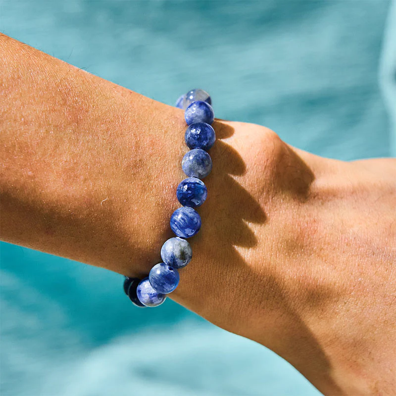 Naturally Mindful 8mm Lazurite Self-Care Bracelet - Image 5