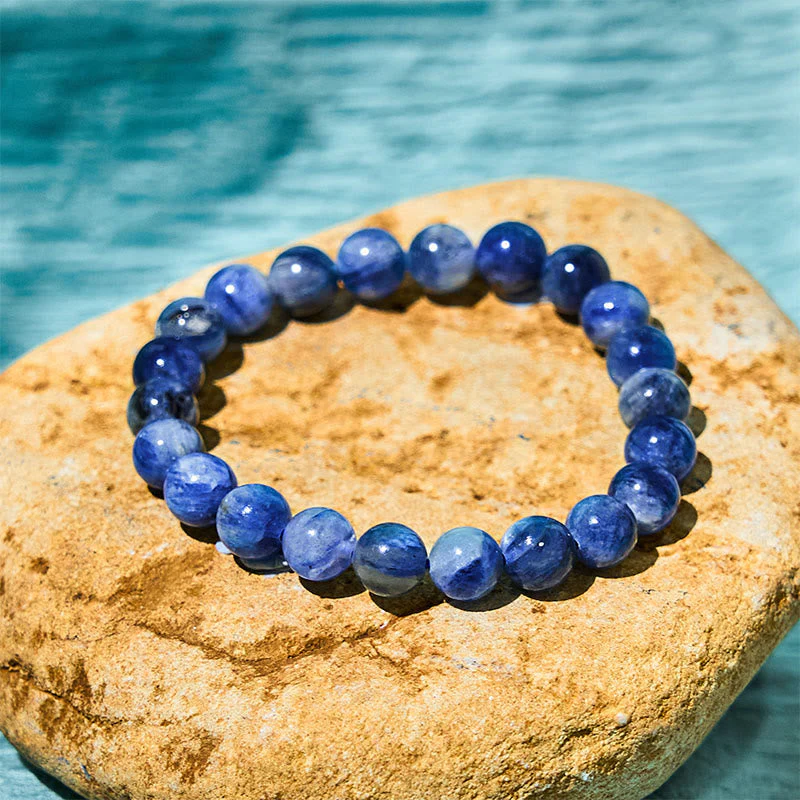 Naturally Mindful 8mm Lazurite Self-Care Bracelet - Image 6