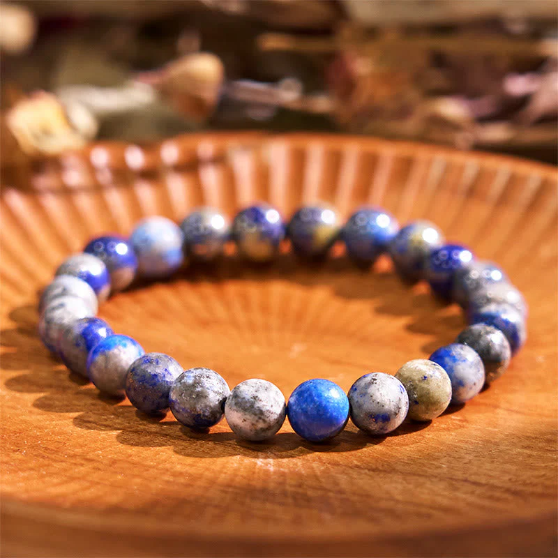Naturally Mindful 8mm Lazurite Self-Care Bracelet - Image 7