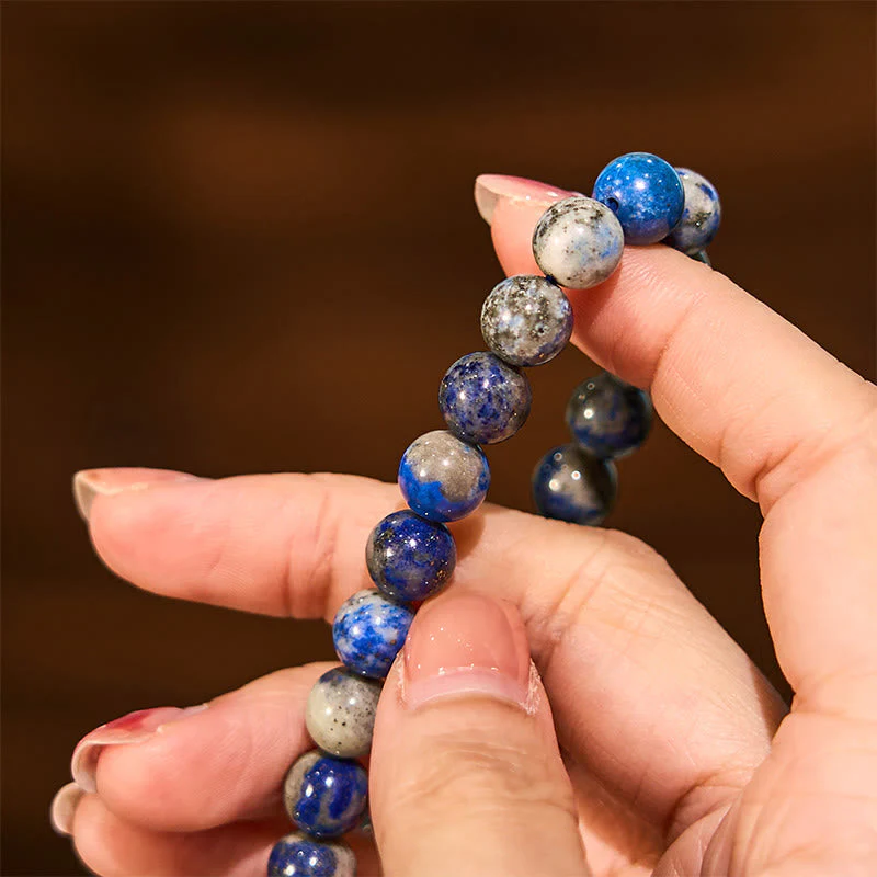 Naturally Mindful 8mm Lazurite Self-Care Bracelet - Image 9