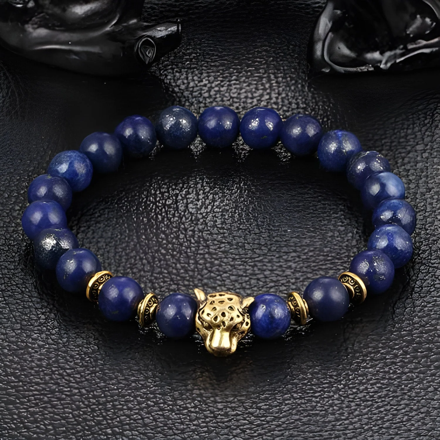 Leopard Charm Natural Stone Beads Bracelet - Image 9