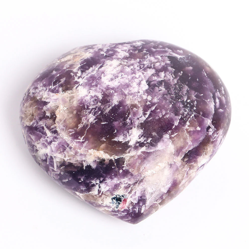 Lepidolite Heart Shape Crystal 3 Inch Free Form - Image 2