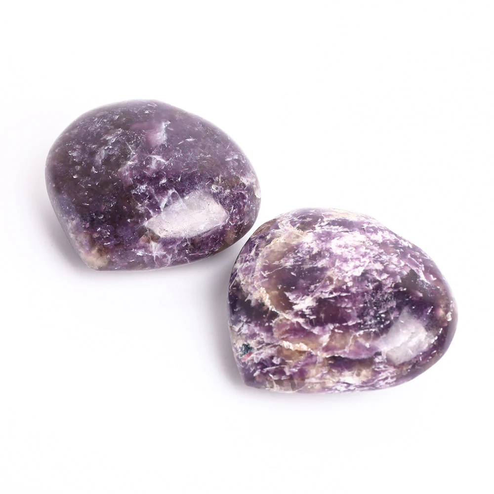 Lepidolite Heart Shape Crystal 3 Inch Free Form - Image 3