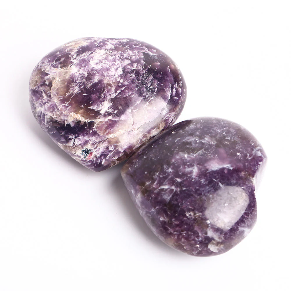 Lepidolite Heart Shape Crystal 3 Inch Free Form - Image 4