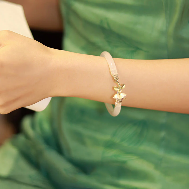 Lily of the Valley Spiritual Strength Bracelet Bangle - Image 4