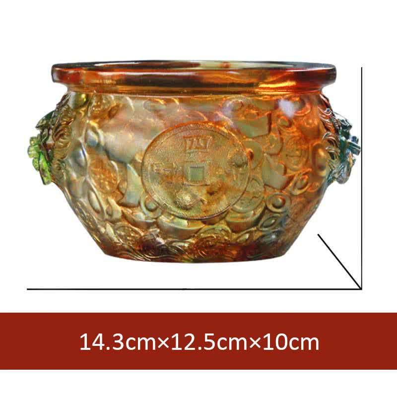 Handmade Liuli Crystal Treasure Bowl for Zen Home Decor - Image 10