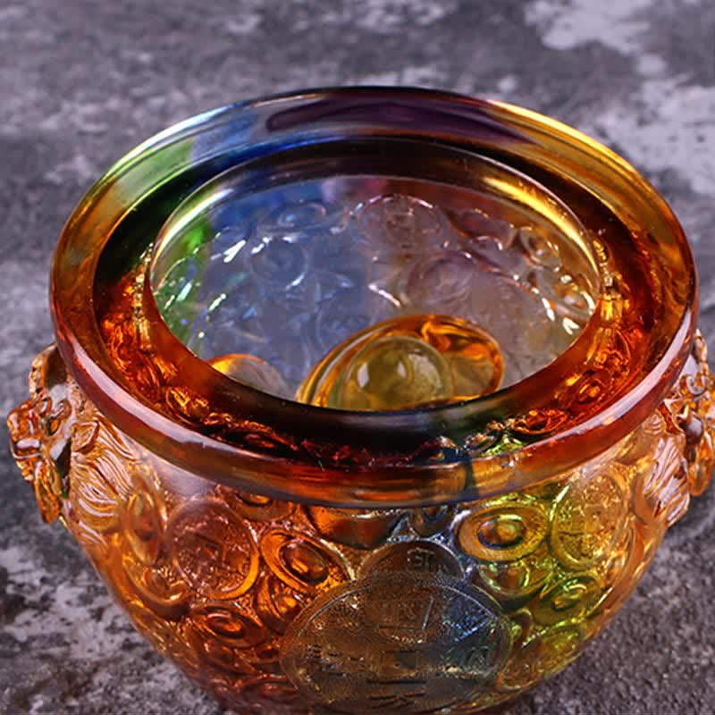 Handmade Liuli Crystal Treasure Bowl for Zen Home Decor - Image 13