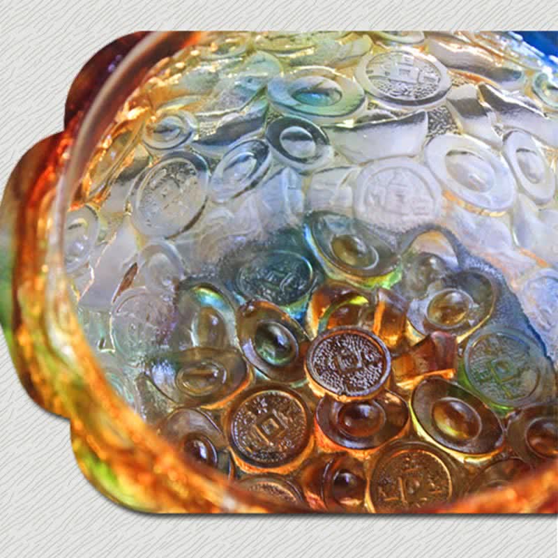 Handmade Liuli Crystal Treasure Bowl for Zen Home Decor - Image 16