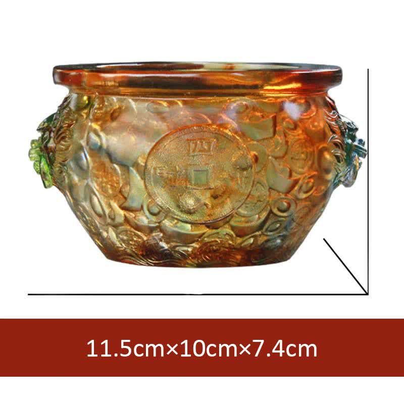 Handmade Liuli Crystal Treasure Bowl for Zen Home Decor - Image 6