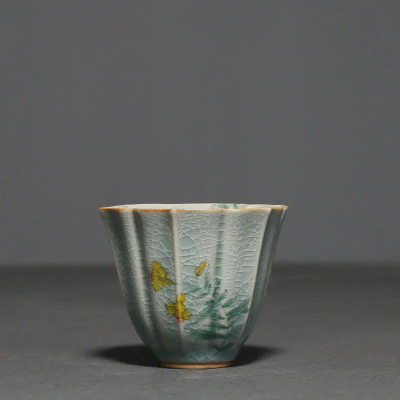 Loquat Dogwood Ceramic Kung Fu Tea Cup 75ml Zen Decor - Image 11