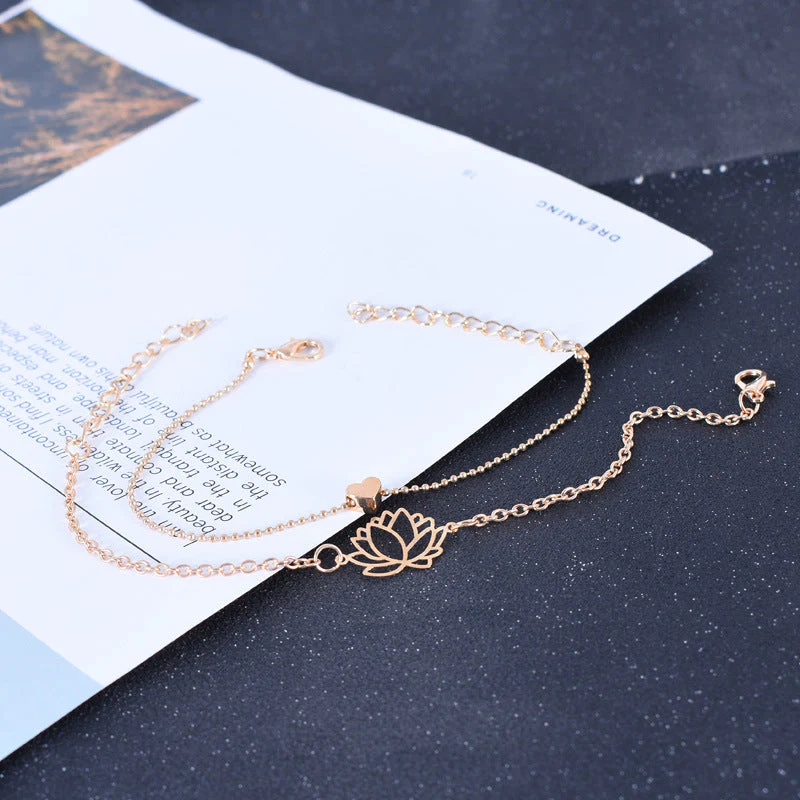 Adjustable Lotus Flower Lotus Bracelet for Enlightenment & Love - Image 2
