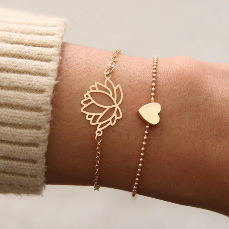 Adjustable Lotus Flower Lotus Bracelet for Enlightenment & Love - Image 3
