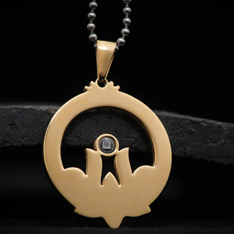Lotus Titanium Steel Necklace with Shurangama Mantra Projection - Image 14
