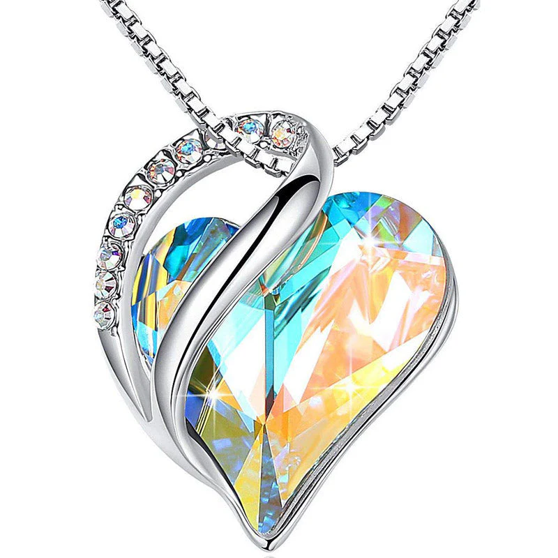Love Heart Birthstone Healing Energy Necklace Pendant - Image 8