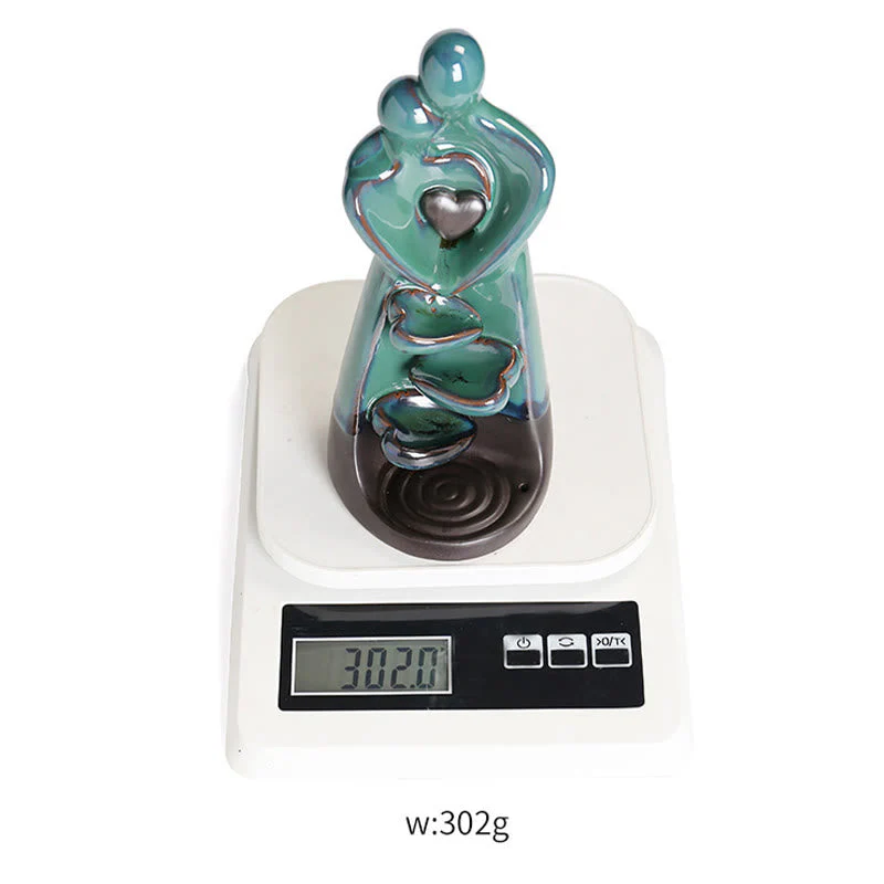 Lovers Couple Ceramic Backflow Incense Burner 7.3cm - Image 13