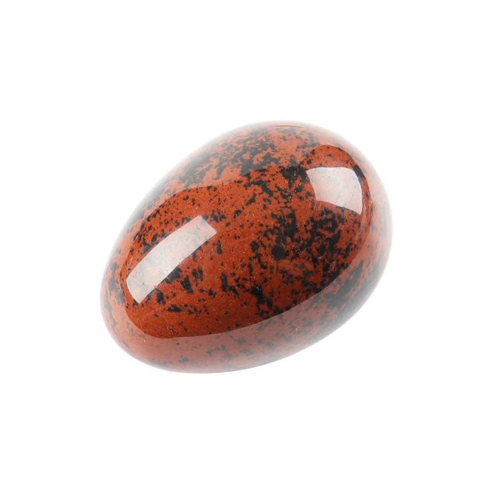 2 inch Mahogany Egg Crystal Palm Stone for Meditation - Image 2