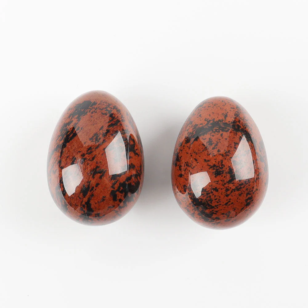 2 inch Mahogany Egg Crystal Palm Stone for Meditation - Image 4