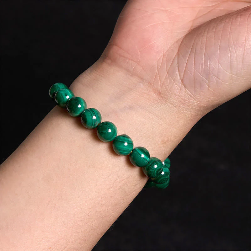 10mm Malachite Protection Bracelet for Calmness - Image 12