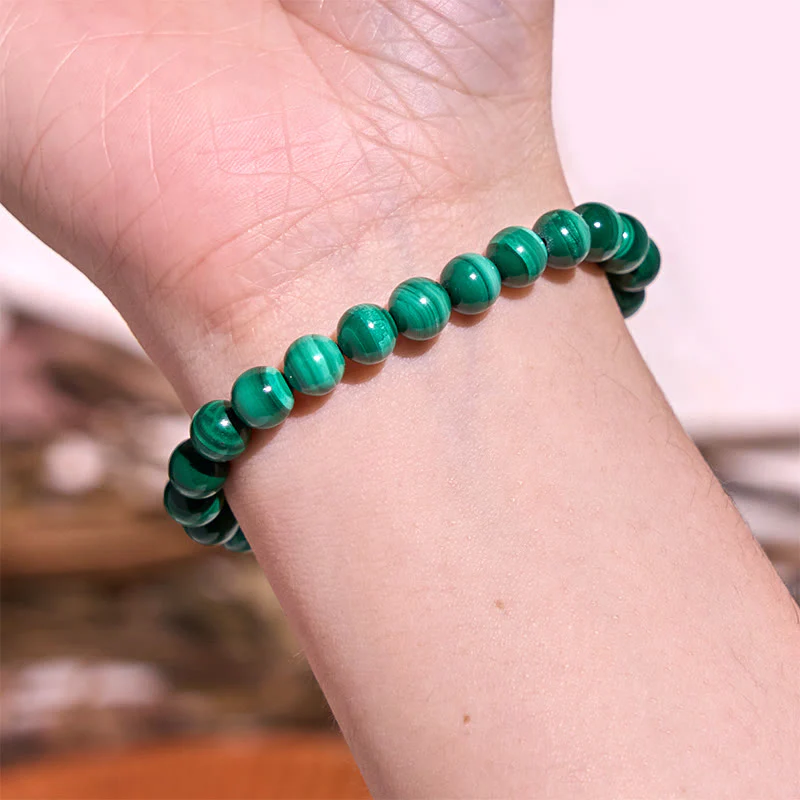 10mm Malachite Protection Bracelet for Calmness - Image 2