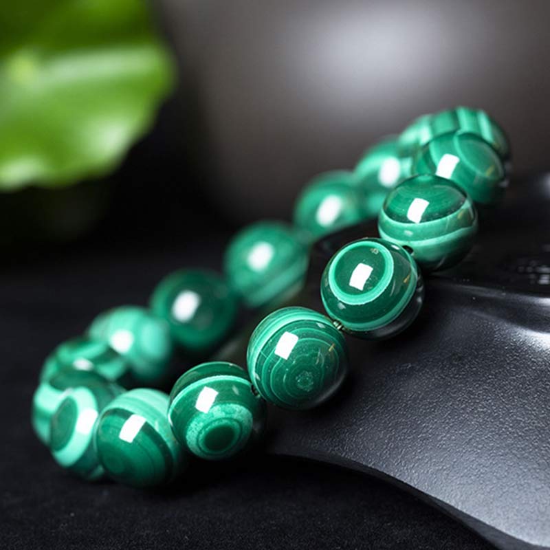 6mm Malachite Protection Bracelet for Calmness & Anxiety - Image 15