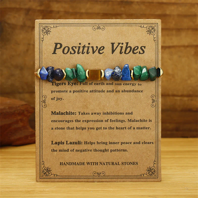 Malachite & Tiger Eye Positive Vibes Bracelet - Image 2