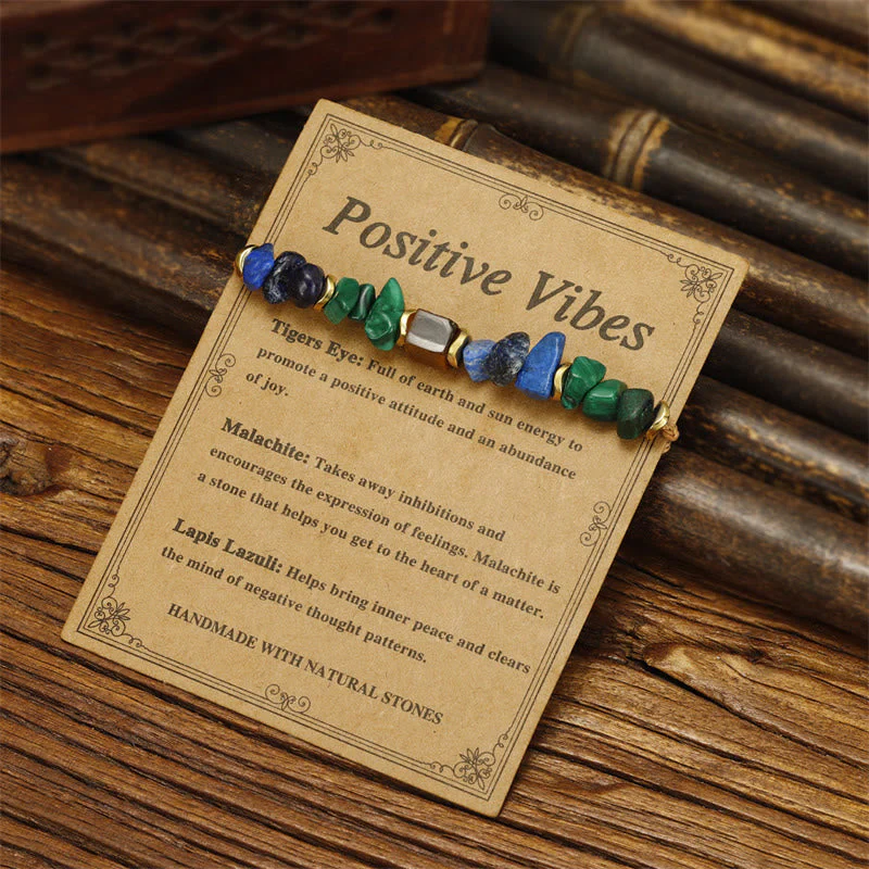 Malachite & Tiger Eye Positive Vibes Bracelet - Image 3