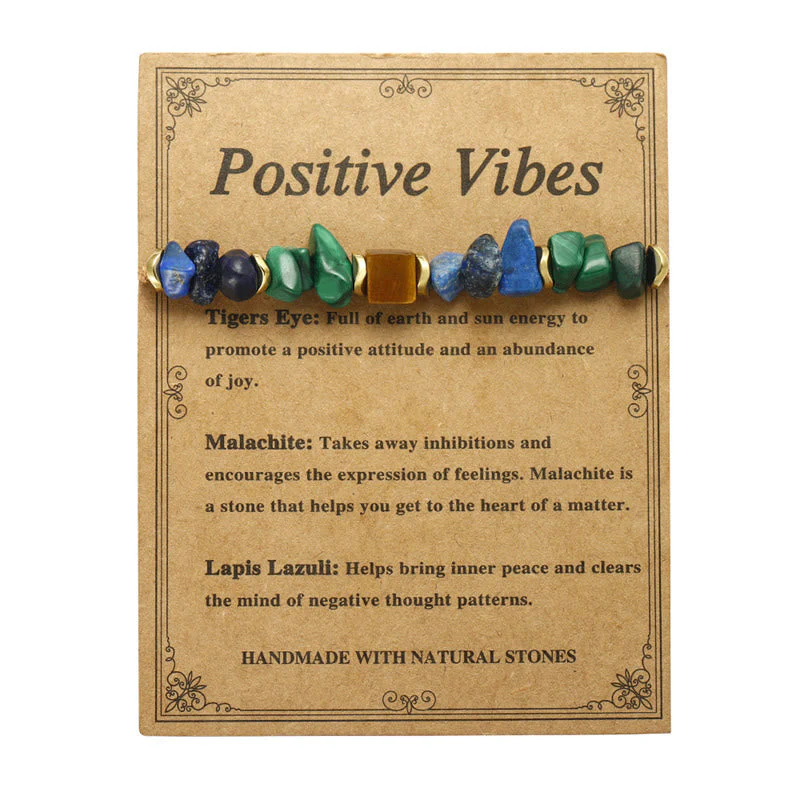 Malachite & Tiger Eye Positive Vibes Bracelet - Image 5