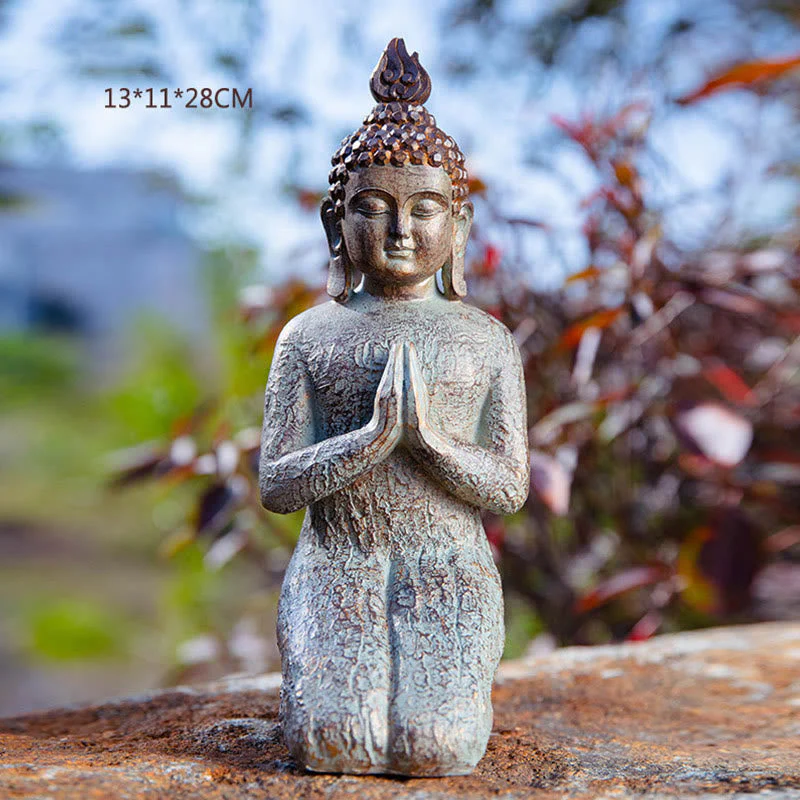 Meditating Zen Buddha Resin Statue for Serenity & Calm - Image 14