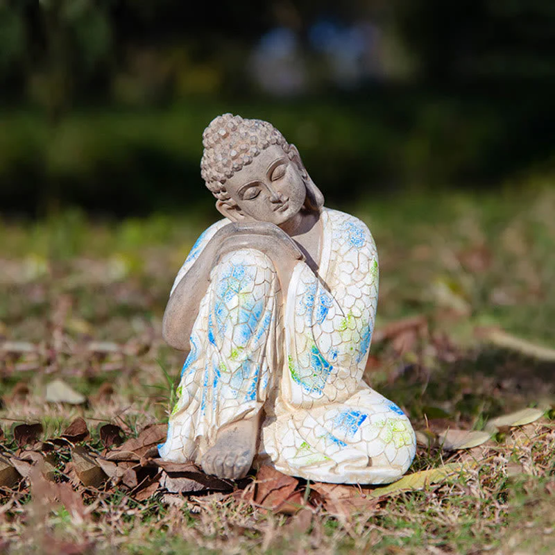 Meditating Zen Buddha Resin Statue for Serenity & Calm - Image 15