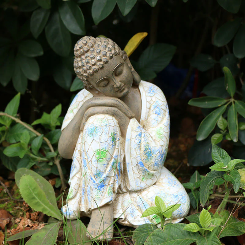 Meditating Zen Buddha Resin Statue for Serenity & Calm - Image 16