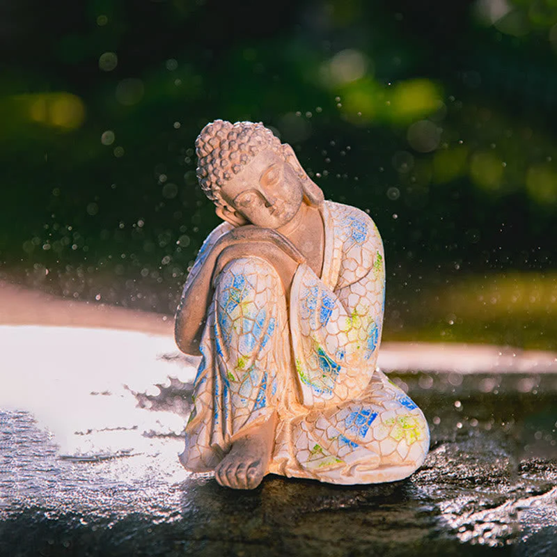 Meditating Zen Buddha Resin Statue for Serenity & Calm - Image 17