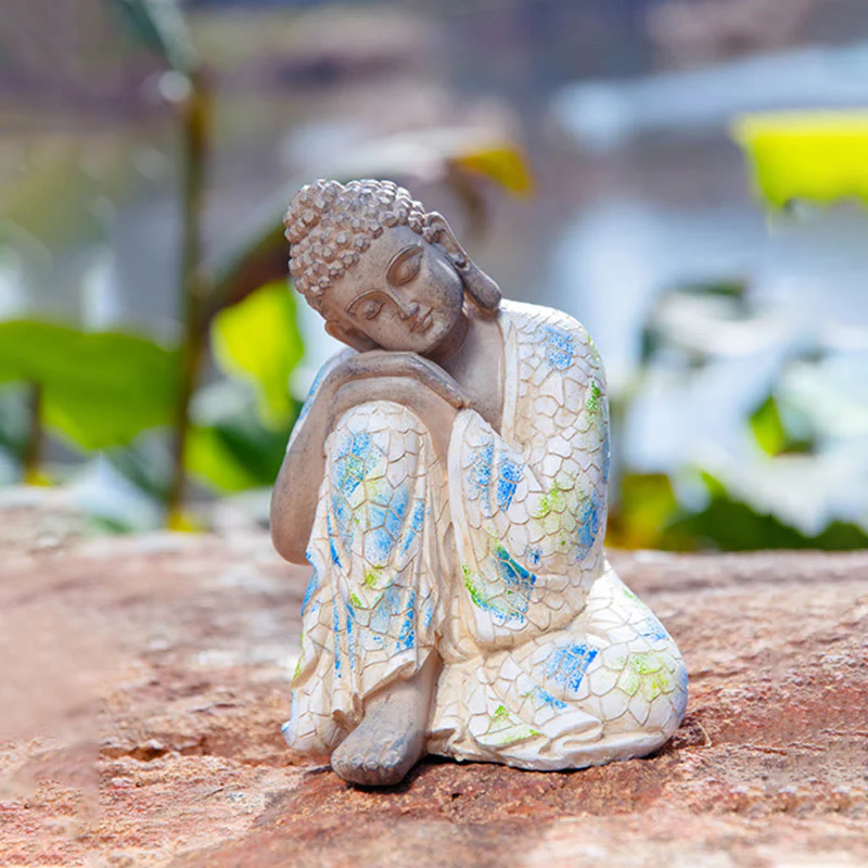 Meditating Zen Buddha Resin Statue for Serenity & Calm - Image 18