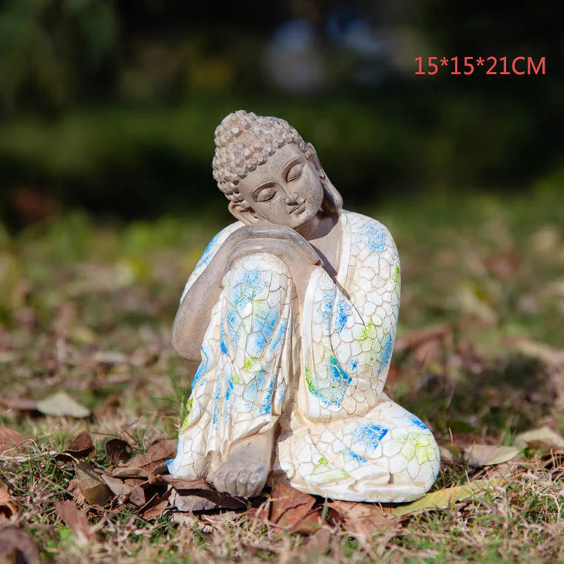 Meditating Zen Buddha Resin Statue for Serenity & Calm - Image 19